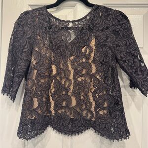 Elegant Black Lace Top